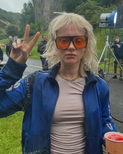 Эмма Лейрд на съемках фильма «28 лет спустя: Храм из костей»