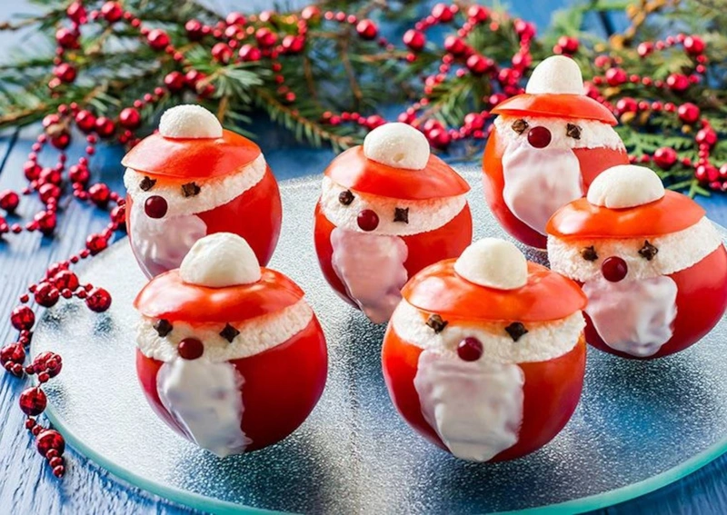 Новогодняя закуска: Дед Мороз своими руками