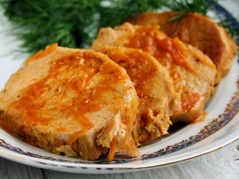 Свинина в соусе: мандариновая глазурь Свинина в соусе: мандариновая глазурь