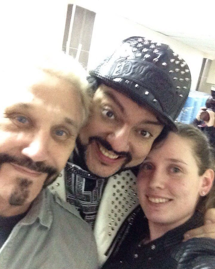 Анастасия Кондратьева с бывшим супругом Анатолием Алешиным и Филиппом Киркоровым