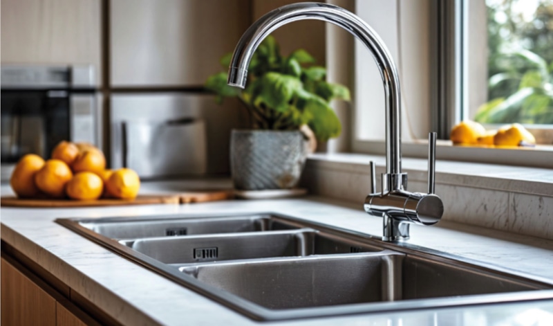 Кухонный смеситель: защита целлофановым пакетом