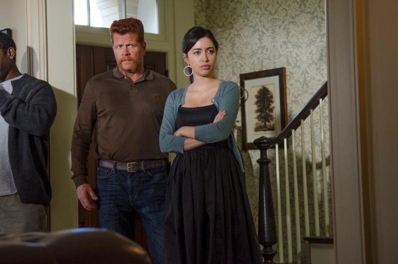 Майкл Кадлиц и Аллана Мастерсон в сериале «Ходячие мертвецы»