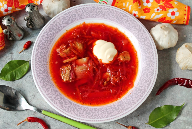 Белорусский борщ: насыщенный бульон