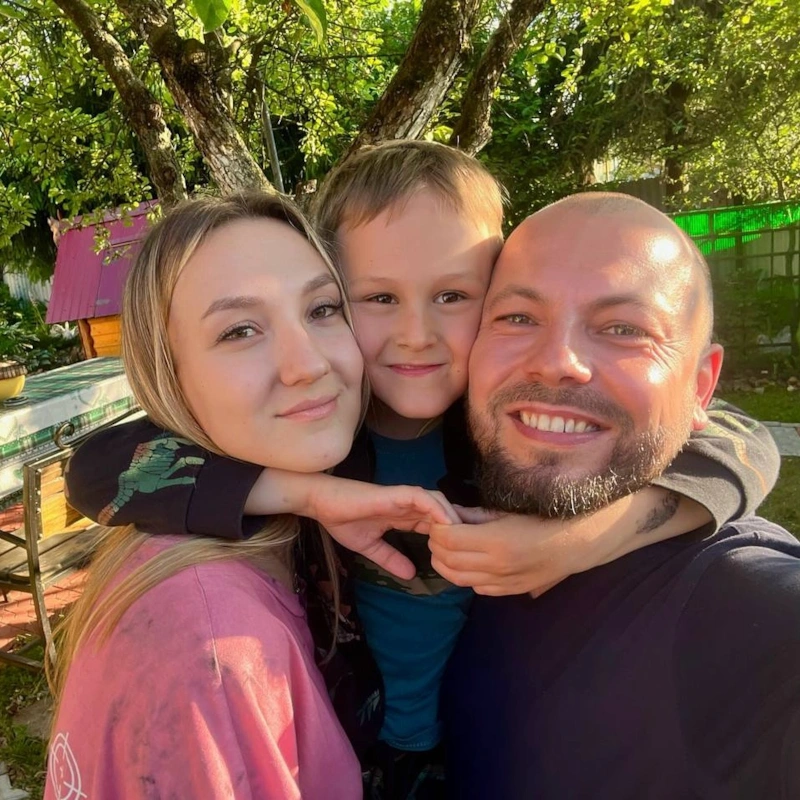 Ярослав Сумишевский с дочерью Ксенией и сыном Мирославом