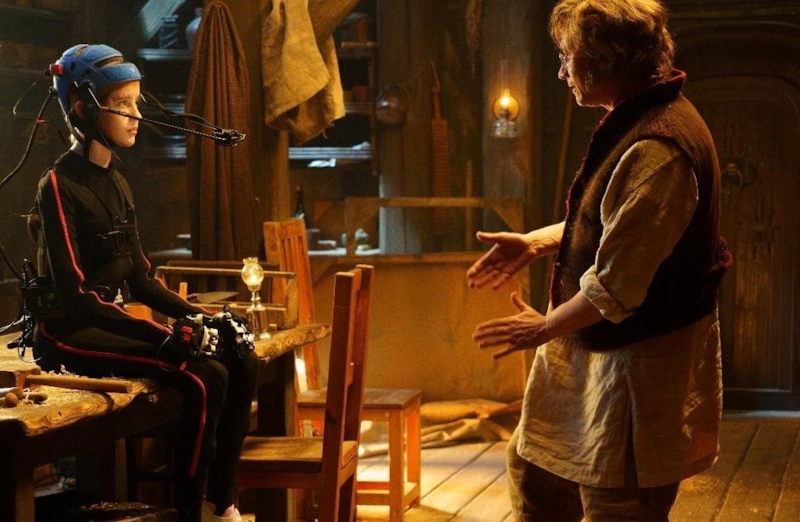 Виталия Корниенко и Александр Яценко на съемках фильма «Буратино»