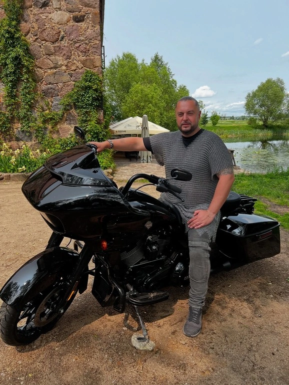 Владимир Богдан на мотоцикле