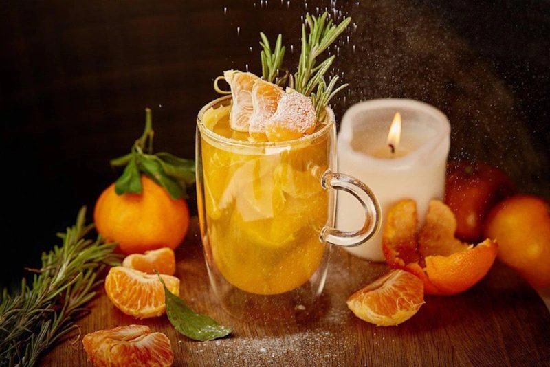 Зимний чай: мята и мандарин