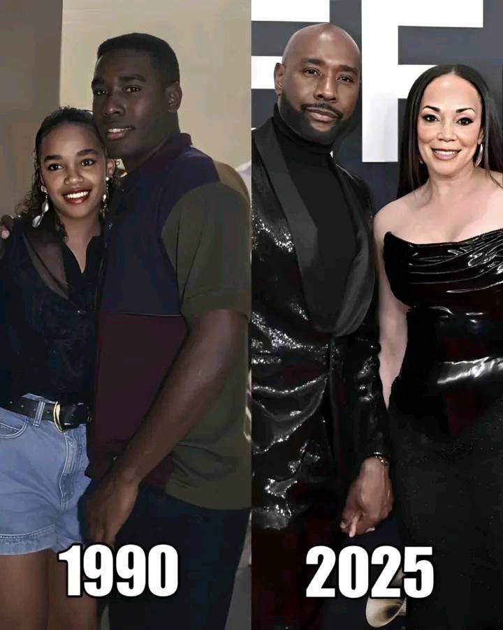 Моррис Честнат и жена Памела Биз в молодости и сейчас