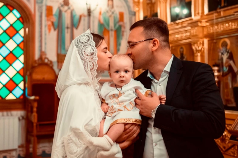 Александра Солдатова с мужем Дмитрием и сыном