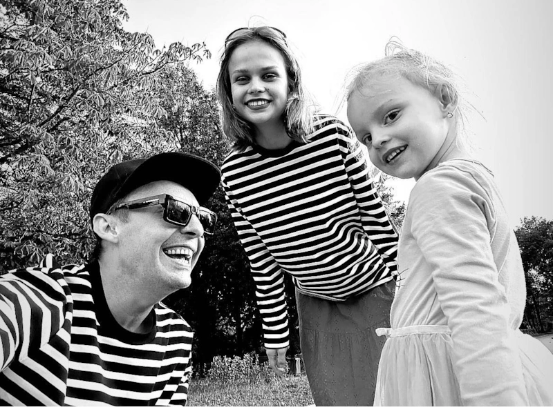 Илья Дель с бывшей женой и дочерью