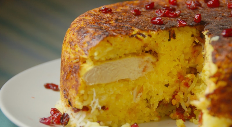 Тах-чин: персидский рисовый пирог