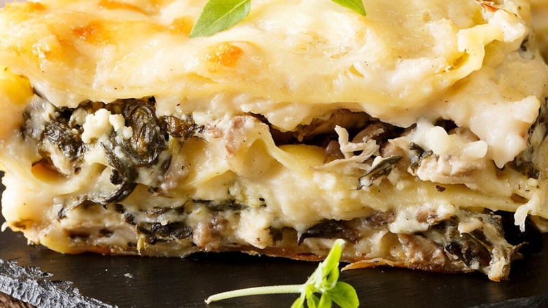 Грибная лазанья: нежно и ароматно