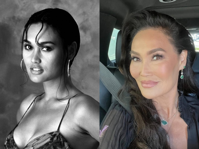 Тиа Каррере в молодости и сейчас