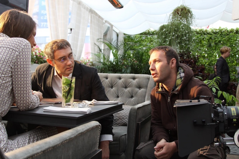 Михаил Сегал на съемочной площадке