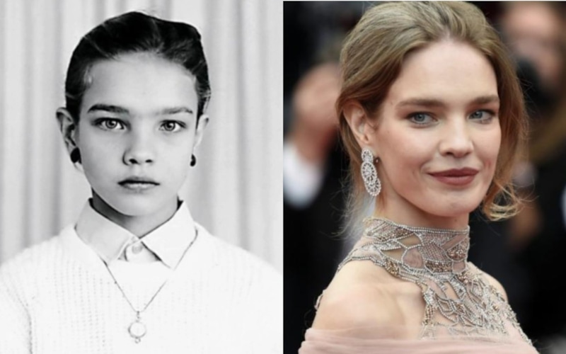 Наталья Водянова в детстве и сейчас