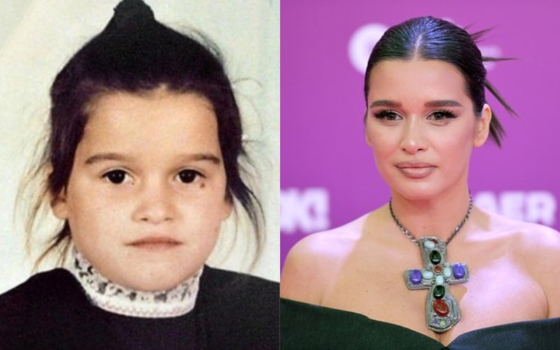 Ксения Бородина в детстве и сейчас