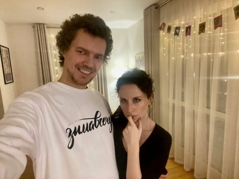 Павел Андреев с женой