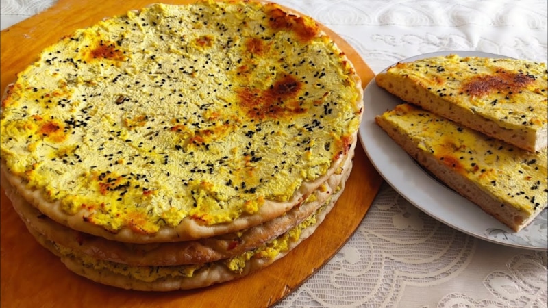 Дагестанский хлеб: черекан с творожной начинкой