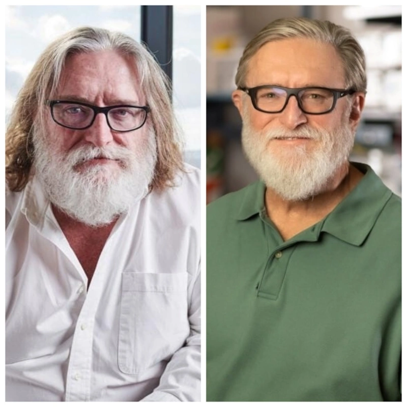 Гейб Ньюэлл до и после похудения