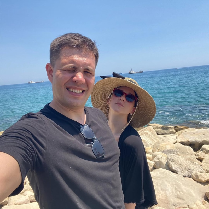 Глеб Трифонов с женой