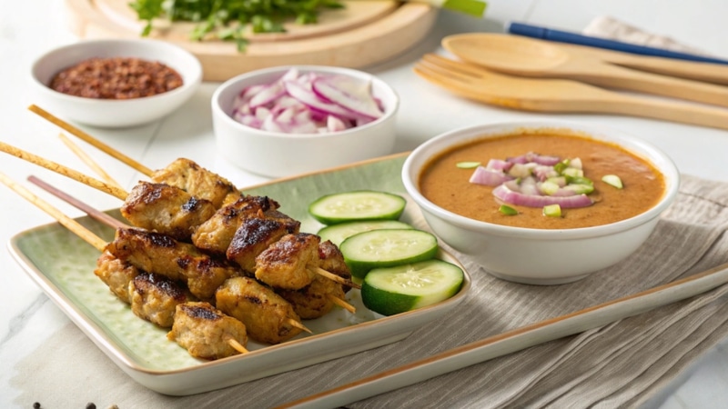 Сатай с арахисом: жарим по-явайски