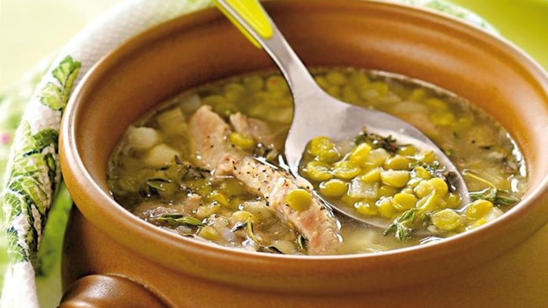 Густой суп: горох, курица, рис Густой суп: горох, курица, рис