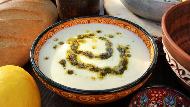 Пастуший суп: йогурт и мята