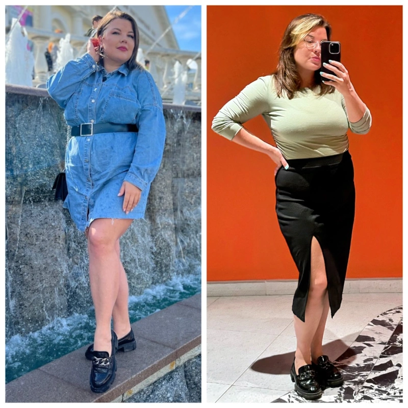Ольга Вашурина до и после похудения