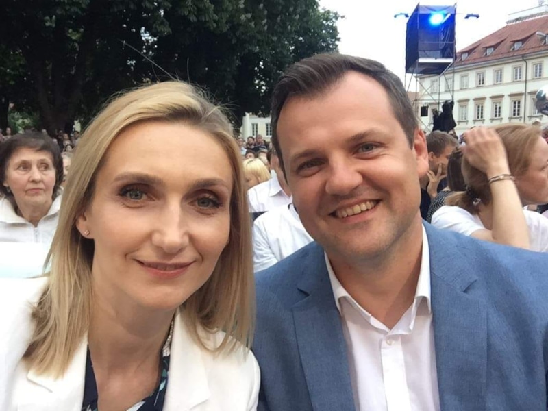 Гинтаутас Палуцкас с женой