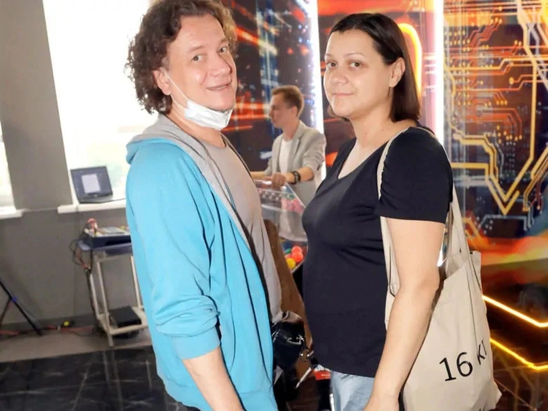 Полина Райкина с мужем