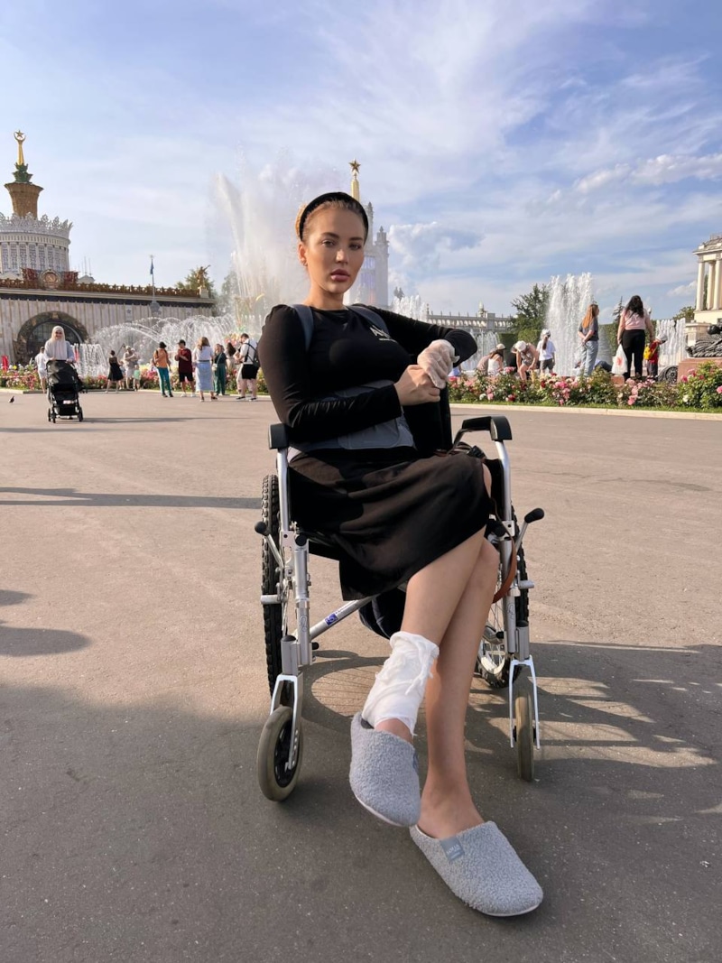 Дарья Лымарь в инвалидном кресле