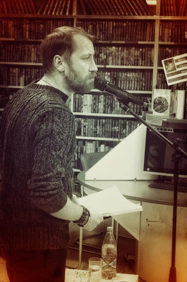 Андрей Некрасов на презентации книги «Где-то под сердцем»