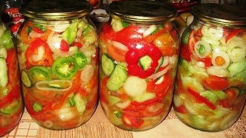 Салат «Донской»: заготовка из зеленых томатов