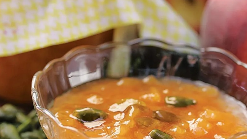 Густой конфитюр: персики и фисташки Густой конфитюр: персики и фисташки