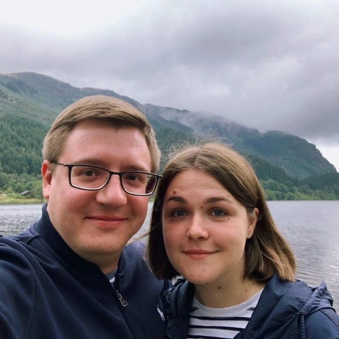 Дарья Любинская с мужем