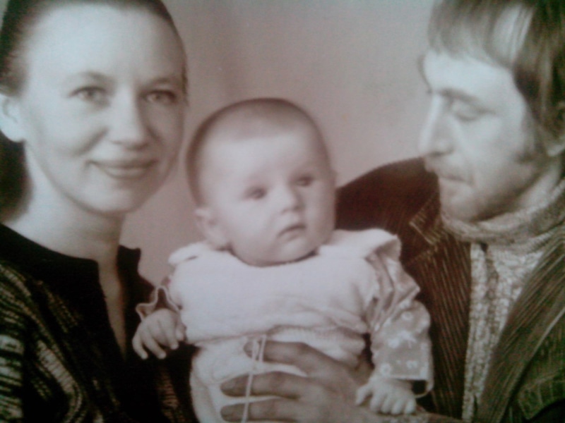 Софья Шельменкина с мужем и дочерью