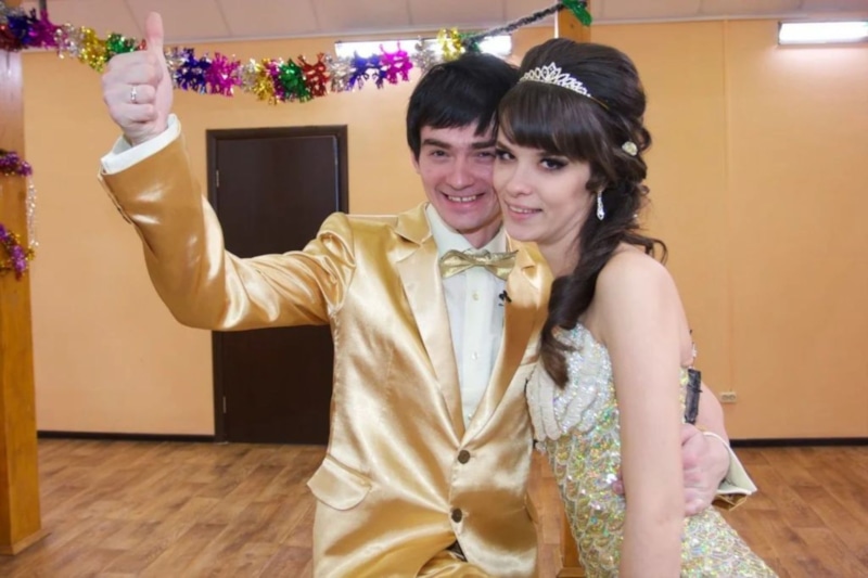 Венцеслав Венгржановский и Екатерина Токарева в день свадьбы