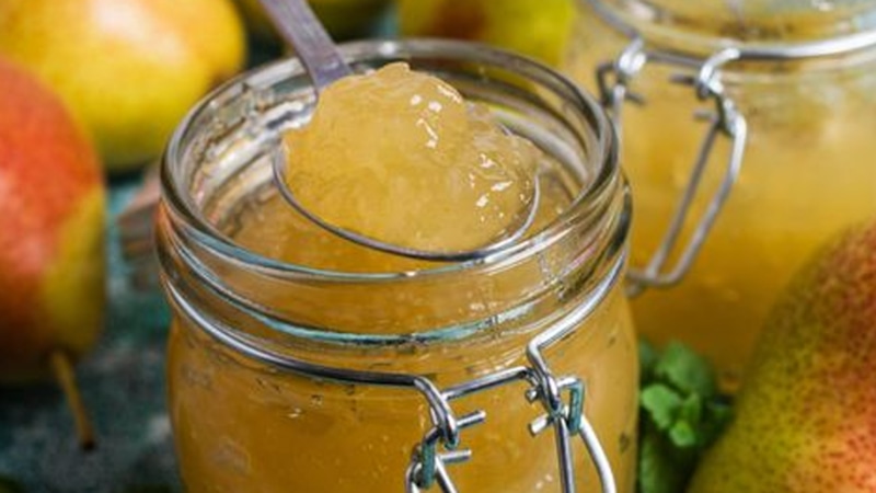 Варенье из груш на яблочном соке: дольки в сиропе