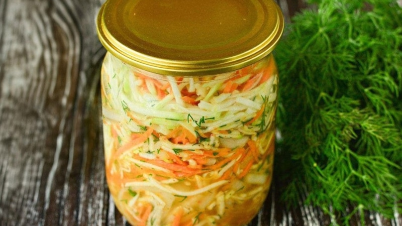 Кабачки по-корейски: острая закуска на зиму