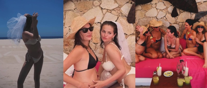 Селена Гомес в белом бикини и фате: горячие фото с девичника перед свадьбой