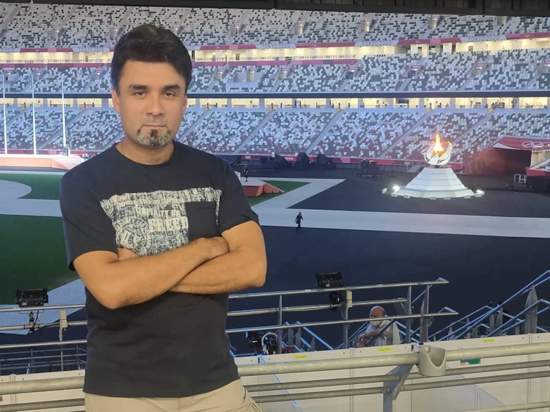 Спортивный комментатор Александр Гришин