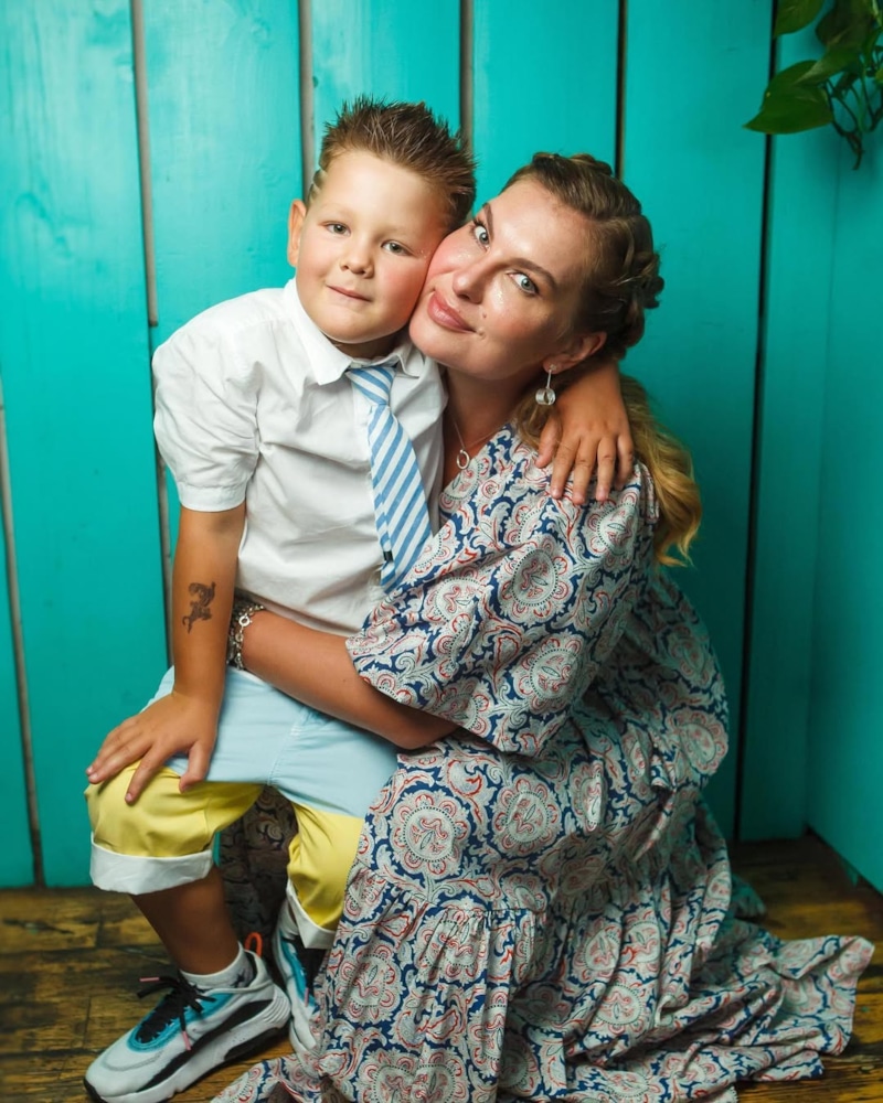 Елизaветa Шевырковa с сыном Елизaветa Шевырковa с сыном