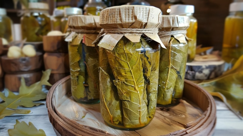 Маринованные виноградные листья: польза и вкус