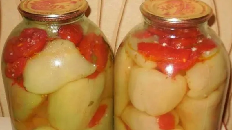 Фаршированные перцы: дуэт с помидорами
