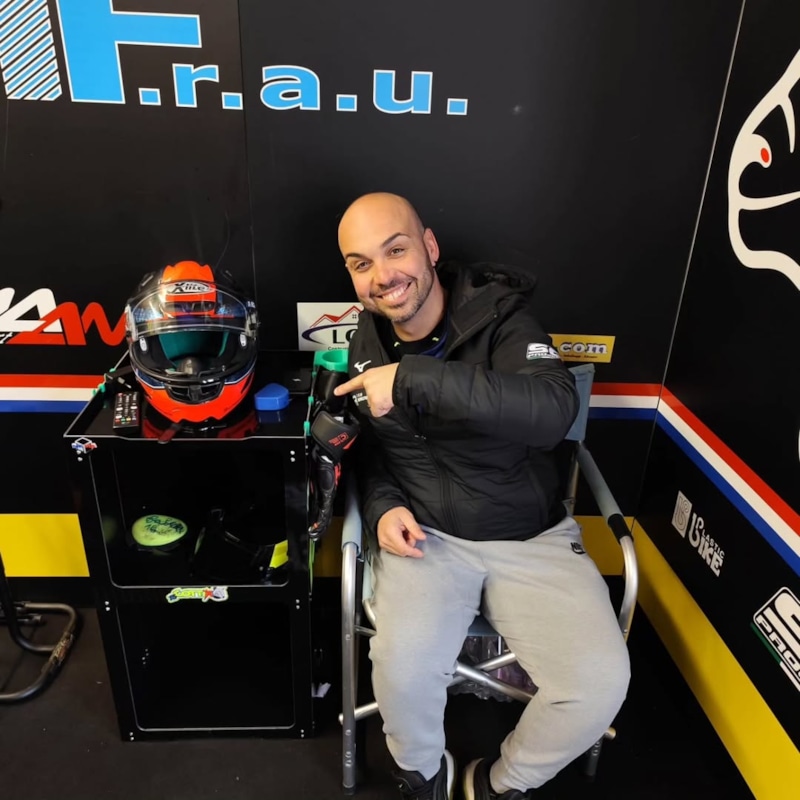 Итальянский мотогонщик Габриэле Коттини