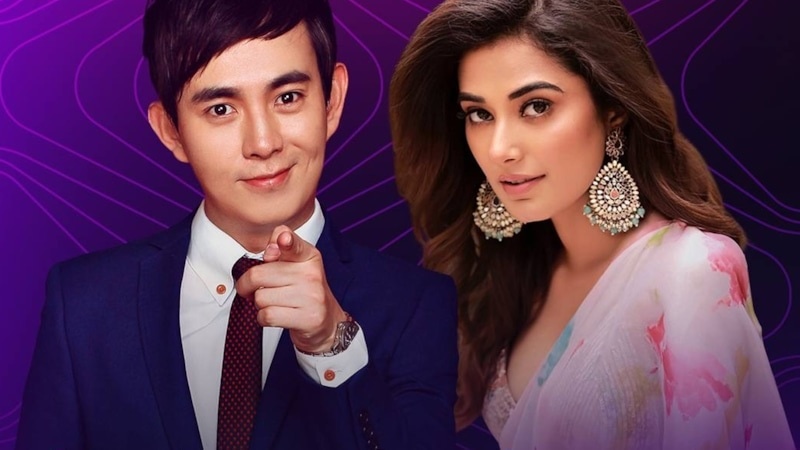 Мэн Лэй и актриса Стэфи Патель — ведущие конкурса «Интервидение»