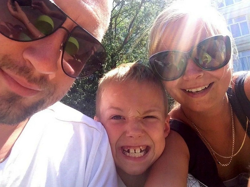 Мария Ивашова с бывшим мужем и сыном