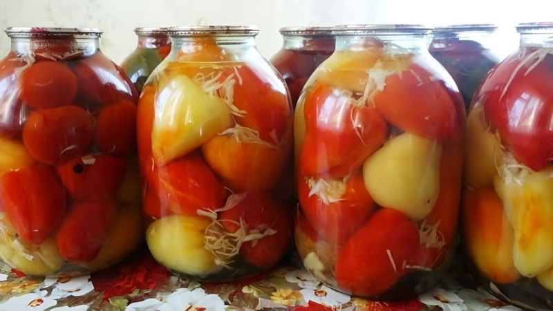 Перец с капустой: зимняя заготовка