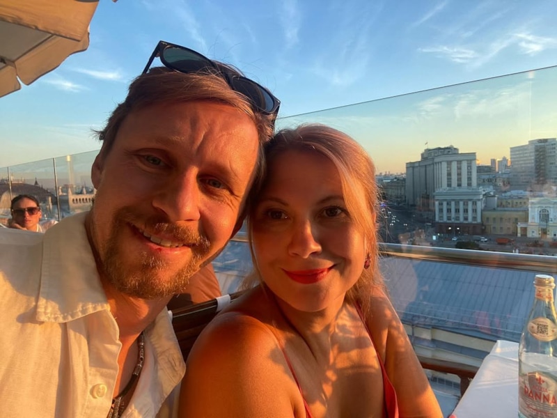 Александр Стекольников с женой