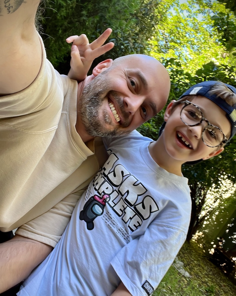 Мaксим Щеголев с сыном Лукой